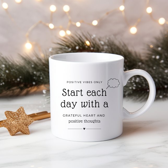 Mug Commencez chaque journée par un coeur reconnaissan (Créateur téléchargé)
