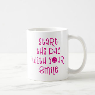 Mug Commencez la journée avec votre sourire.