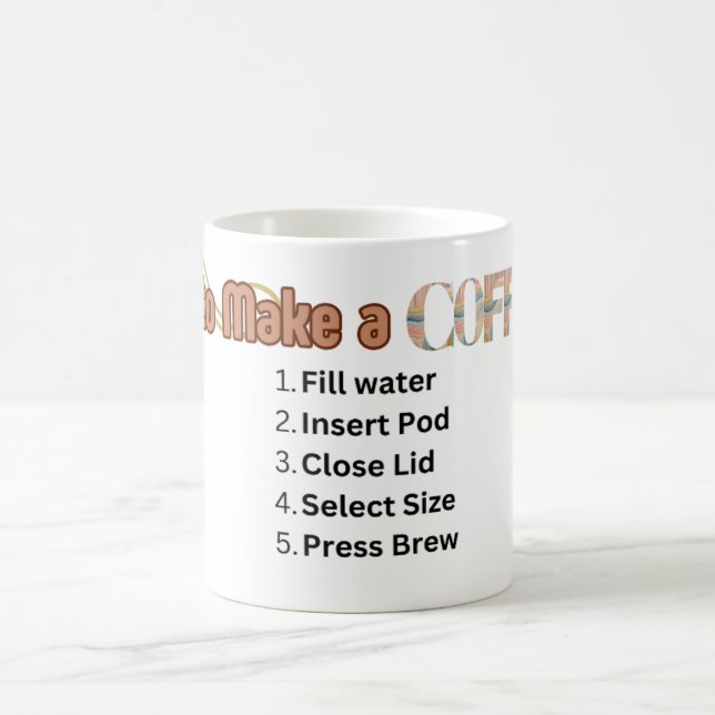 Mug Comment faire un café drôle de typographie (Centre)