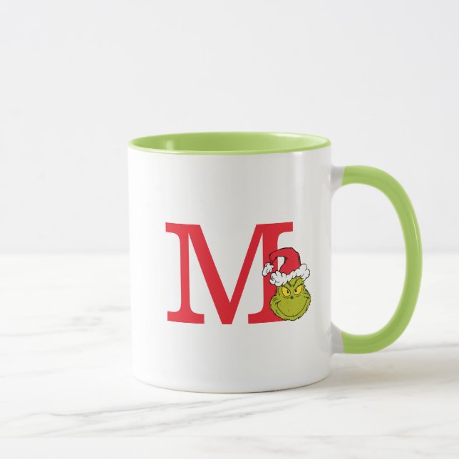 Mug Comment Grinch Stol Christmas | Monogramme M (Droite)