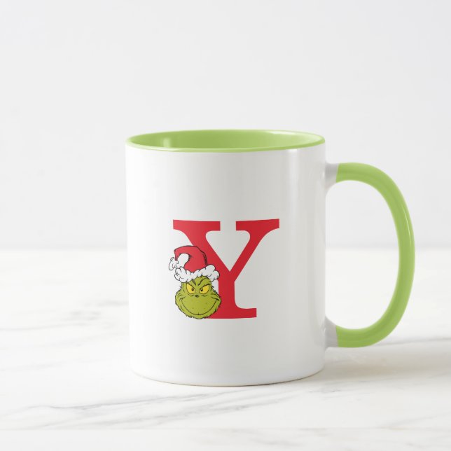 Mug Comment Grinch Stol Christmas | Monogramme Y (Droite)