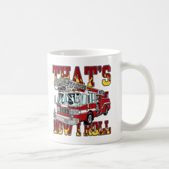 Mug Comment je roule le camion de pompiers (Droite)