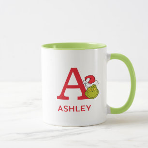 Mug Comment le Grinch a volé Noël Nom & Monogramme A