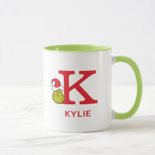 Mug Comment le Grinch a volé Noël   Nom & Monogramme K