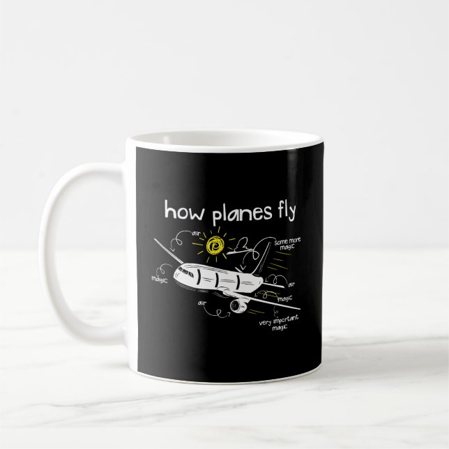 Mug Comment les avions volent amusant aérospatial ingé (Gauche)