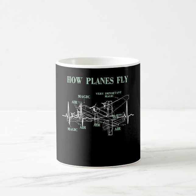 Mug Comment les avions volent amusants cadeaux de pilo (Centre)