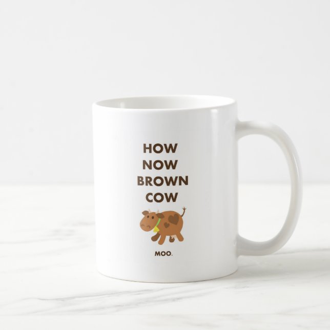Mug Comment maintenant vache Brown (Droite)