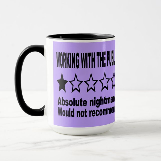 Mug Commentaire une étoile Violet (Gauche)