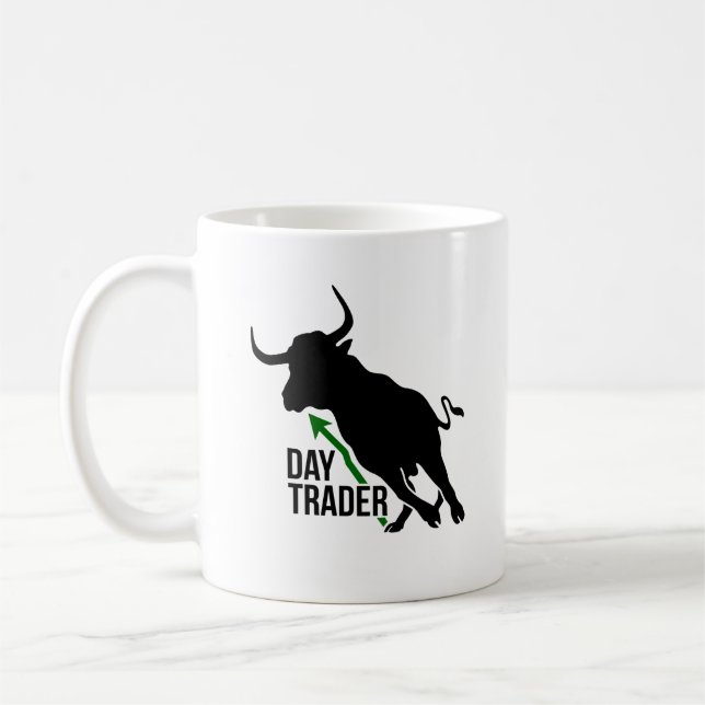 Mug commerçant de jour à la hausse (Gauche)