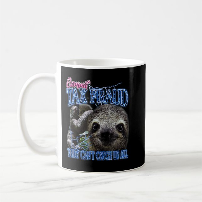 Mug Commettre fraude fiscale Retro Bootleg Rap Sloth S (Gauche)