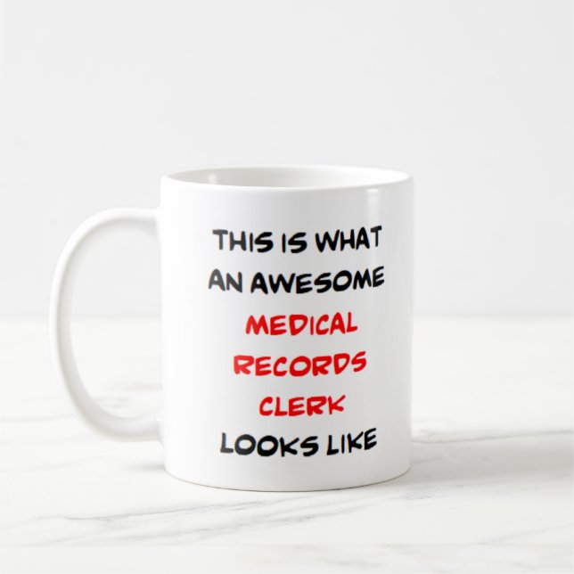 Mug commis aux dossiers médicaux, génial (Gauche)