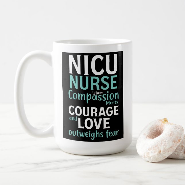 Mug Compassion Meets Courage – Fearless & Kind (Avec donut)