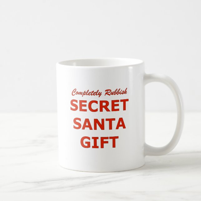 Mug Complètement cadeau secret de Père Noël de déchets (Droite)