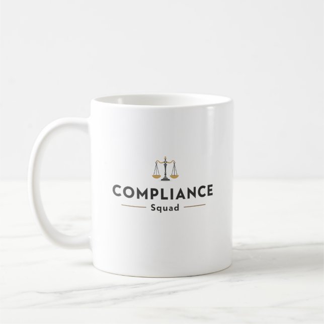 Mug Compliance Squad – Legal Team Minimalist Design (Gauche)