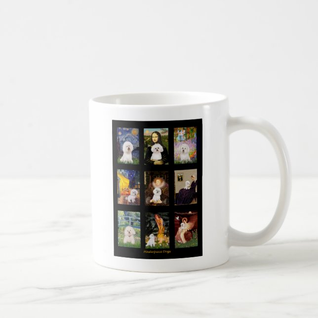 Mug Composite de Bichon Frise d'art célèbre (Droite)