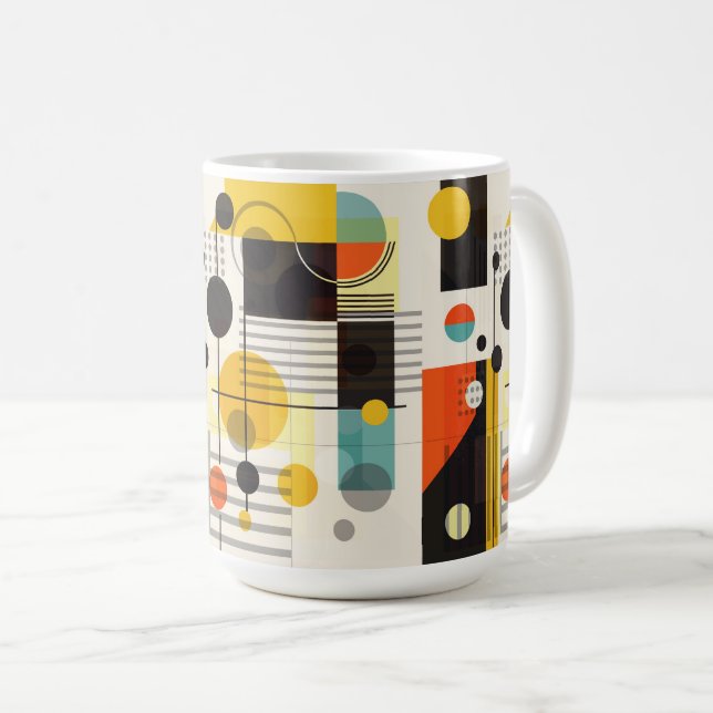 Mug Composition des formes géométriques colorées (Devant droit)