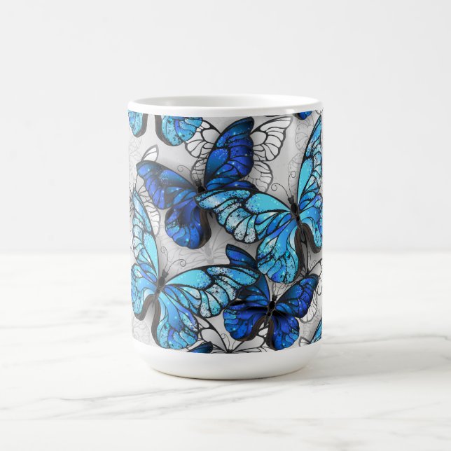 Mug Composition des White and Blue Butterflies (Centre)