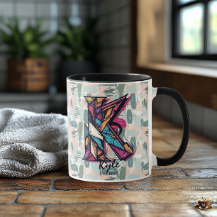Mug Composition géométrique abstraite et audacieuse de
