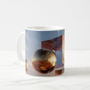 Mug Composition géométrique surréaliste avec sphères d