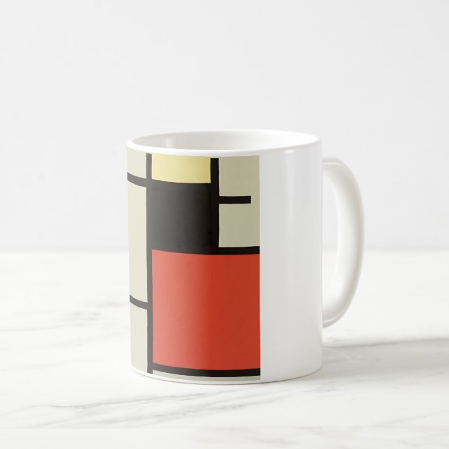 Mug Composition mondrienne Art moderne de la peinture  (Devant droit)