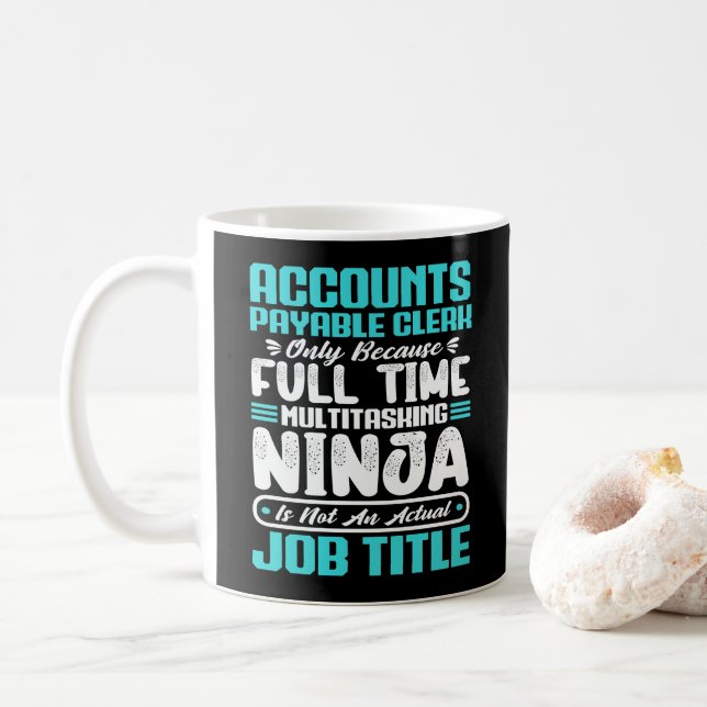 Mug Comptabilité Payable Clé Titre de l'emploi Compéte (Avec donut)