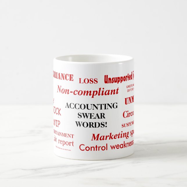 Mug Comptabilité Sweer Mots Drôle Comptable Joke Gift (Centre)
