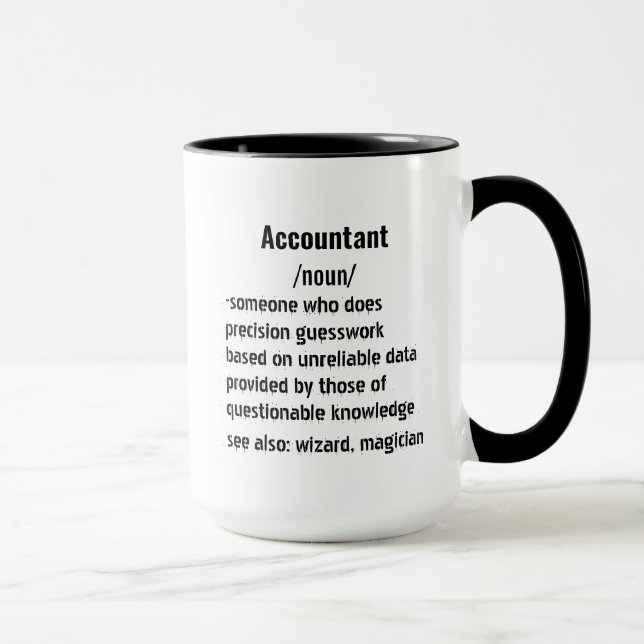 Mug Comptable amusant Définition cadeaux pour hommes f (Droite)