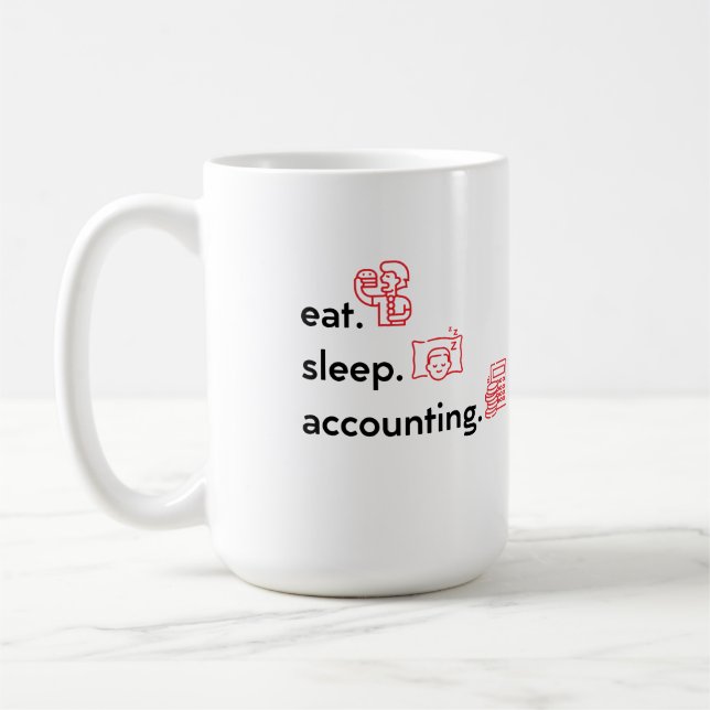 Mug Comptable, Comptabilité, Drôle, Professionnel  (Gauche)