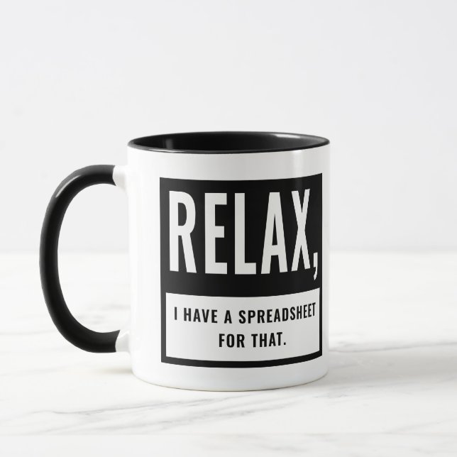 Mug Comptable CPA Relax J'Ai Une Feuille De Calcul Pou (Gauche)