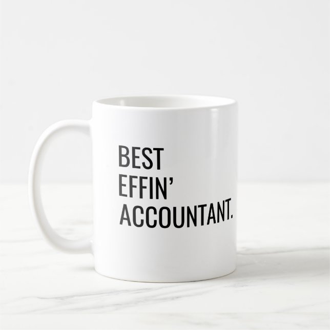 Mug Comptable de la meilleure efficacité (Gauche)