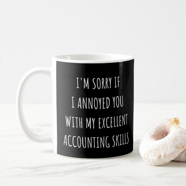 Mug Comptable Et Dicton Drôle De Comptabilité (Avec donut)