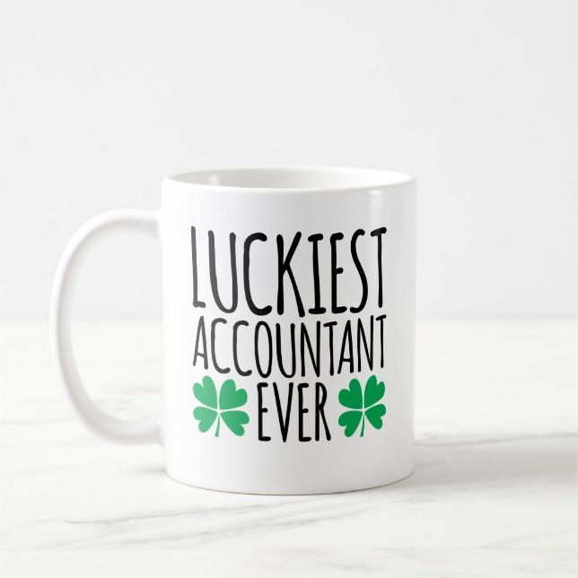 Mug Comptable le plus chanceux jamais (Gauche)