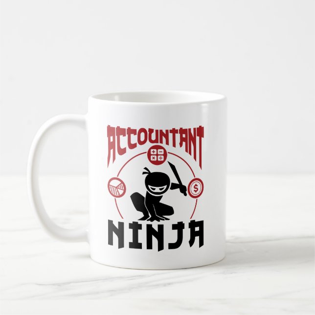 Mug Comptable Ninja Comptabilité CPA (Gauche)