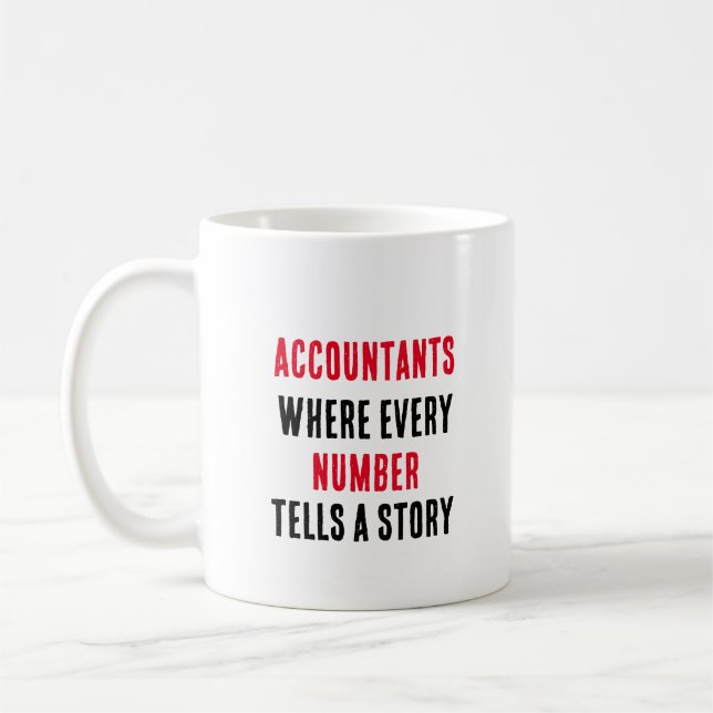 Mug Comptables Où chaque numéro raconte une histoire (Gauche)