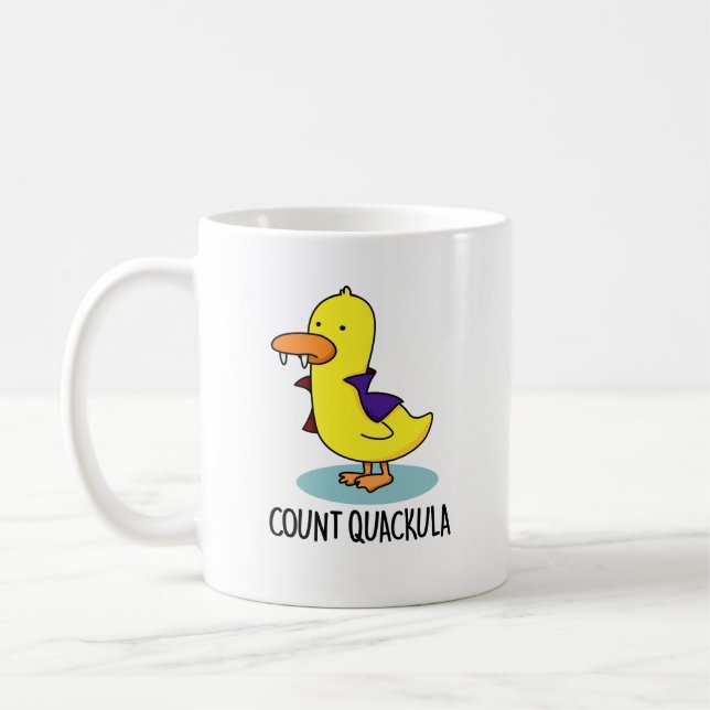 Mug Compter Quackula Drôle Canard Pun (Gauche)