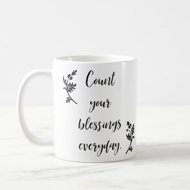 Mug Compter Vos Bénédictions Tous Les Jours (Gauche)