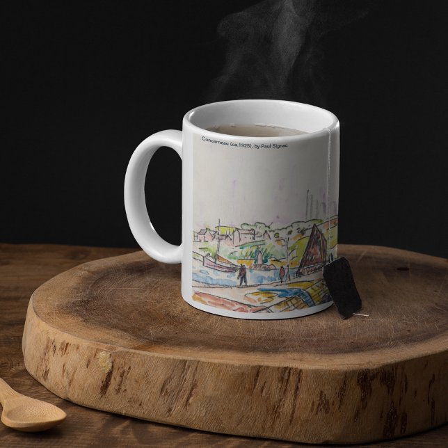 Mug Concarneau (vers 1925) tableau de Paul Signac (Concarneau (ca.1925) painting by Paul Signac Coffee Mug)