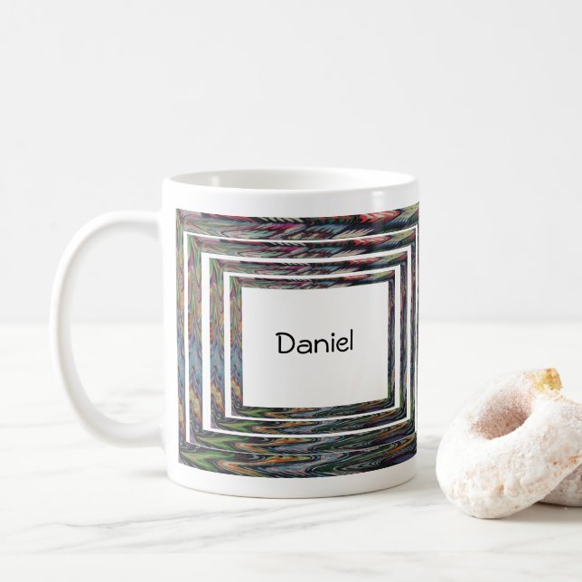 Mug - Concentric Frames with Name (With Donut)