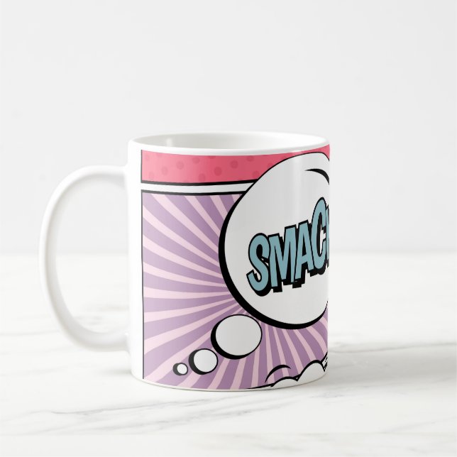 Mug concept créatif Abstrait comic pop art style blan (Gauche)