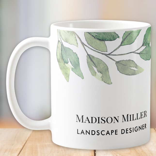 Mug Concepteur de paysages de verdure à l'aquarelle (Créateur téléchargé)