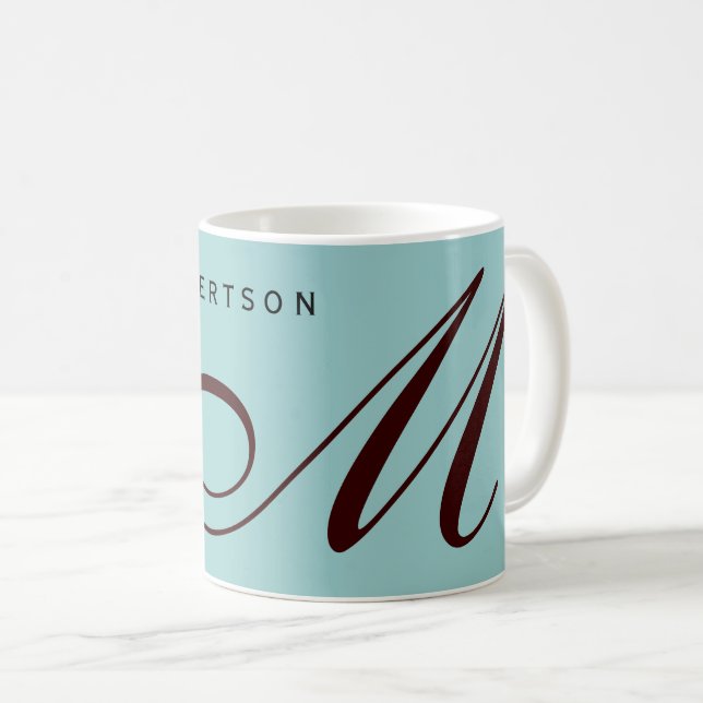 Mug Concepteur d'intérieur de tendance de monogramme (Devant droit)