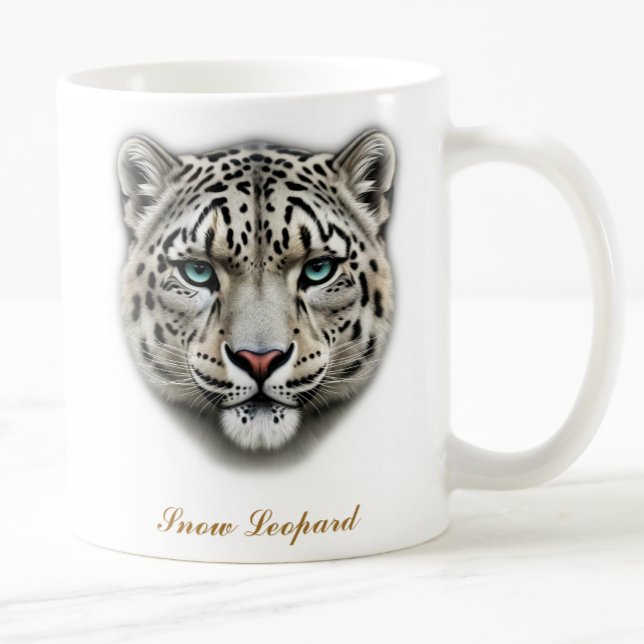 Mug Conception à deux faces de café léopard de neige (Créateur téléchargé)