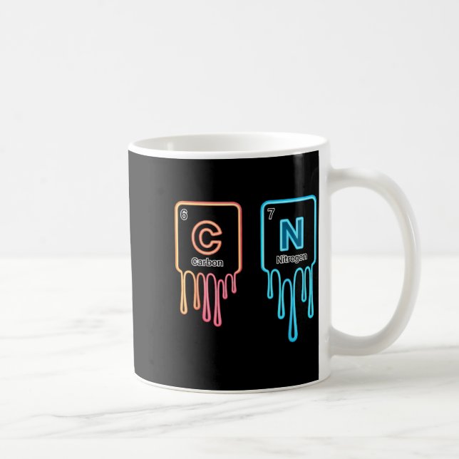 Mug Conception amusante de la science de l'azote carbo (Droite)