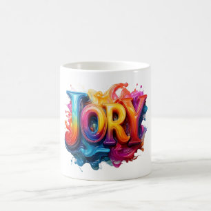 Mug Conception artistique "JORY" Color Splash