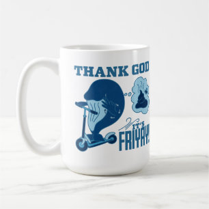 Mug Conception ASL vendredi - Dieu merci c'est vendred
