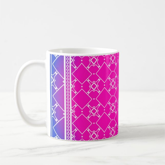 Mug Conception avec motif géométrique dessiné à la mai (Gauche)