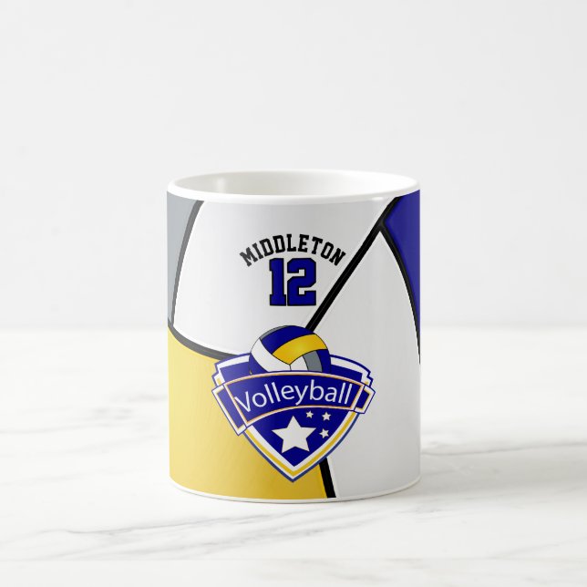 Mug Conception bleue, jaune, blanche et grise de (Centre)
