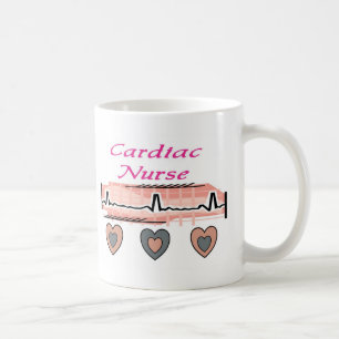 Mug Conception cardiaque de papier de l'infirmière ECG