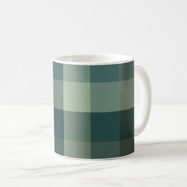 Mug Conception carreaux Vichy vert (Devant droit)