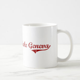 Mug Conception classique du Lac Léman le Wisconsin